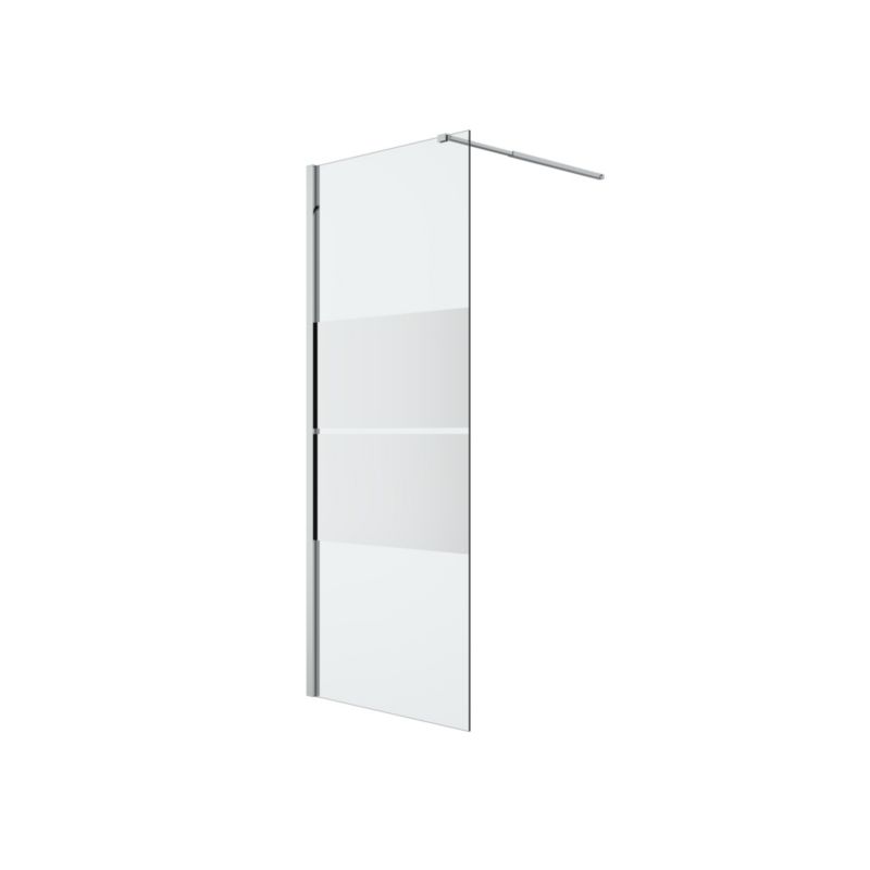 Kabina prysznicowa walk-in GoodHome Ledava 80 cm chrom/szkło lustrzane