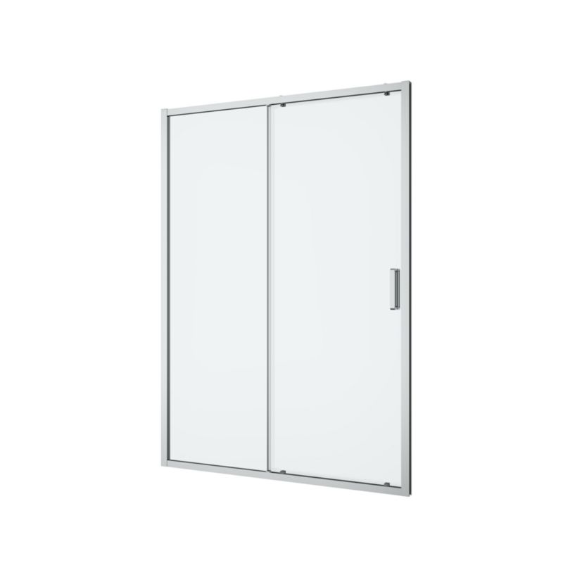 Drzwi prysznicowe przesuwne GoodHome Ledava 140 cm chrom/transparentne