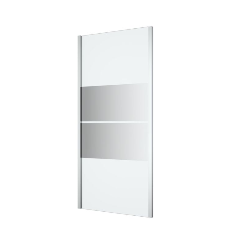 Ścianka prysznicowa GoodHome Ledava 90 cm chrom/szkło lustrzane