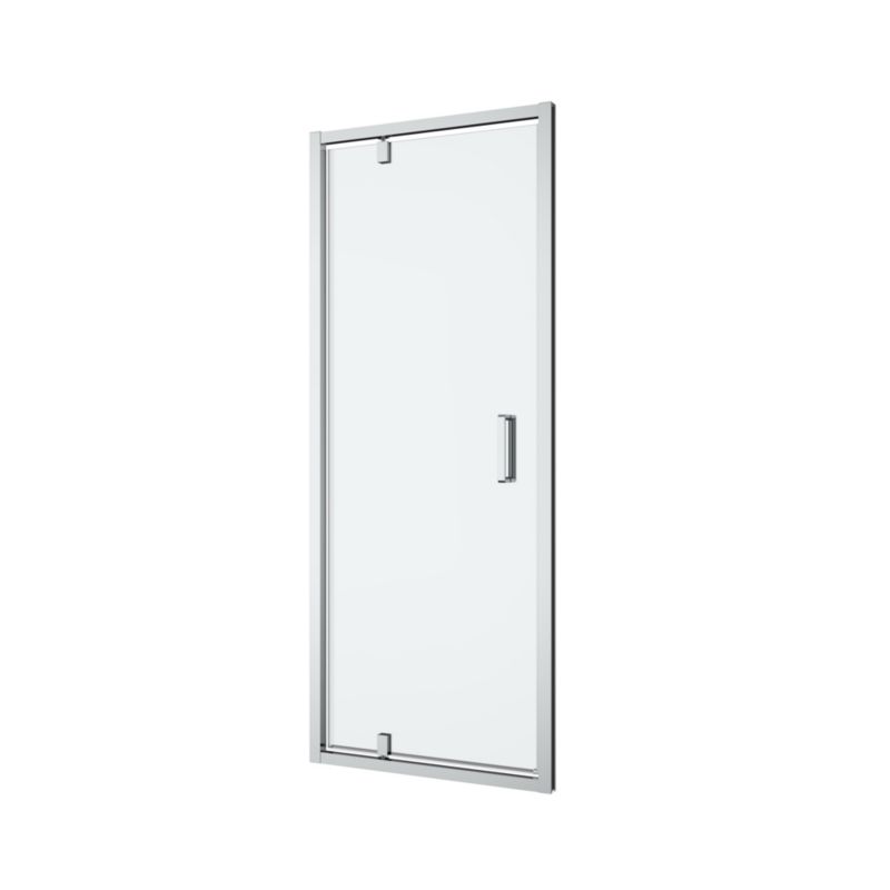 Drzwi prysznicowe wahadłowe GoodHome Ledava 80 cm chrom/transparentne
