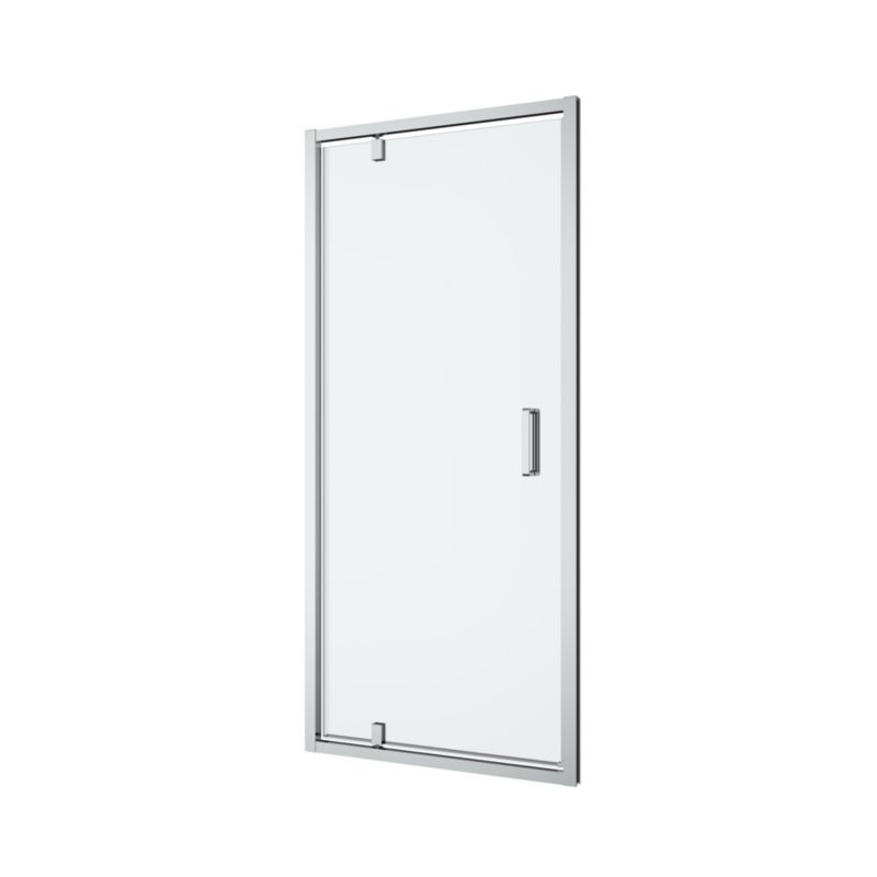 Drzwi prysznicowe wahadłowe GoodHome Ledava 90 cm chrom/transparentne