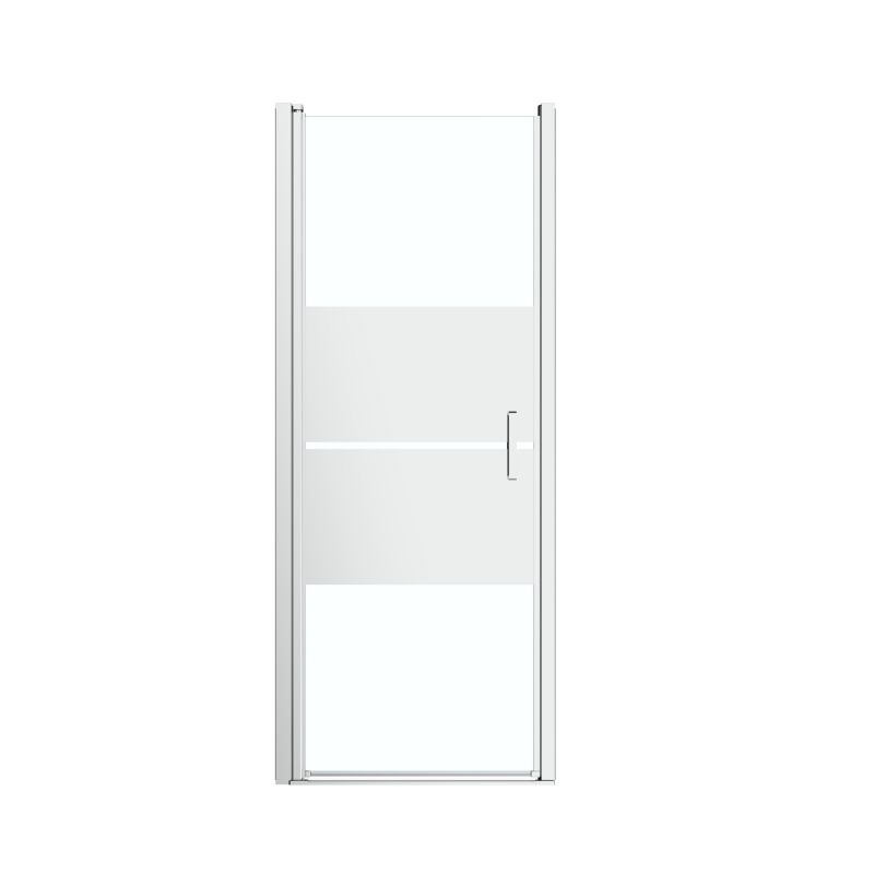 Drzwi prysznicowe uchylne GoodHome Ledava 80 cm chrom/szkło lustrzane