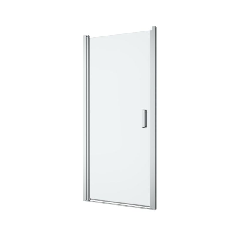 Drzwi prysznicowe uchylne GoodHome Ledava 90 cm chrom/transparentne