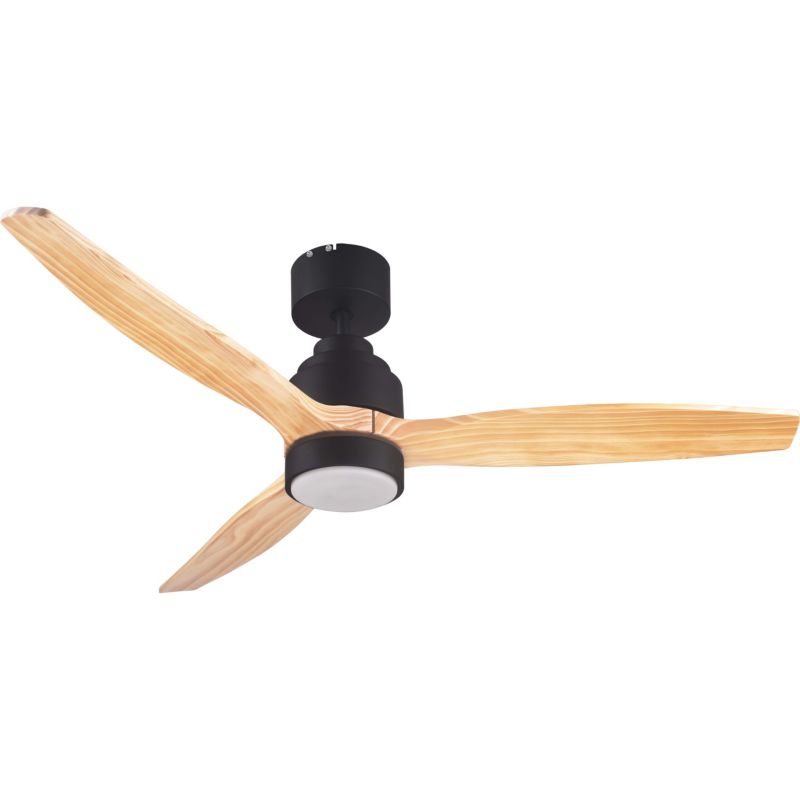 Lampowentylator GoodHome Szilard 132 cm CCT DIM drewno