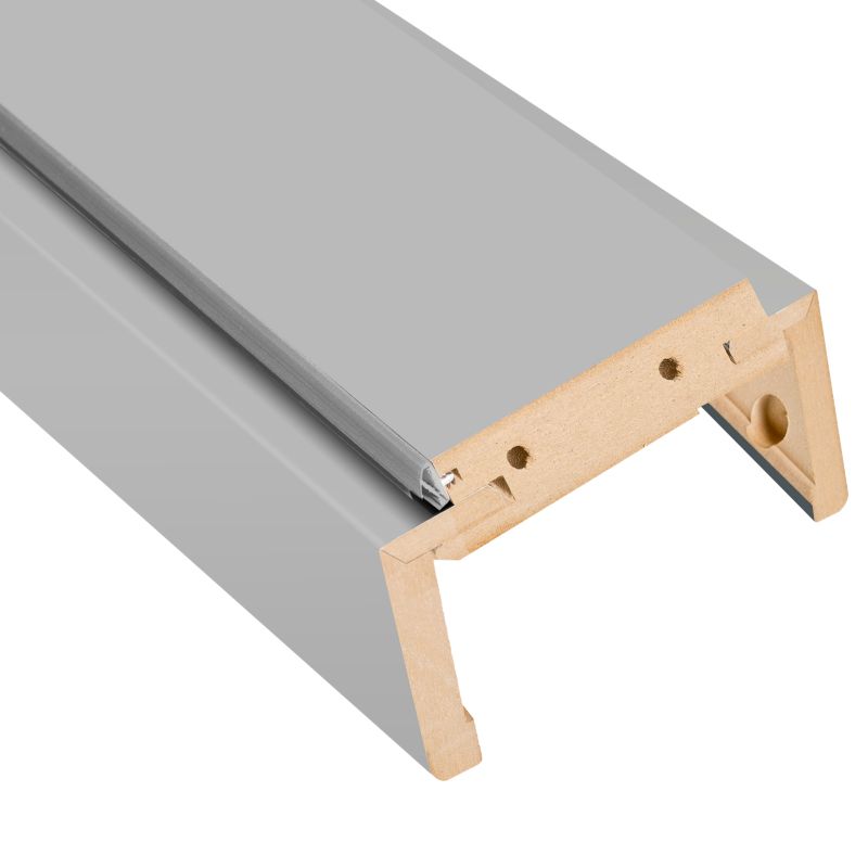 Belka ościeżnicy regulowana Fortia 115-135 mm 8 cm 90 stopni 70 do drzwi bezprzylgowych szara