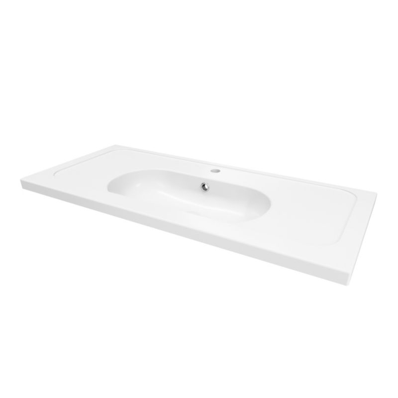 Umywalka meblowa ceramiczna GoodHome Levanna 100 cm biała