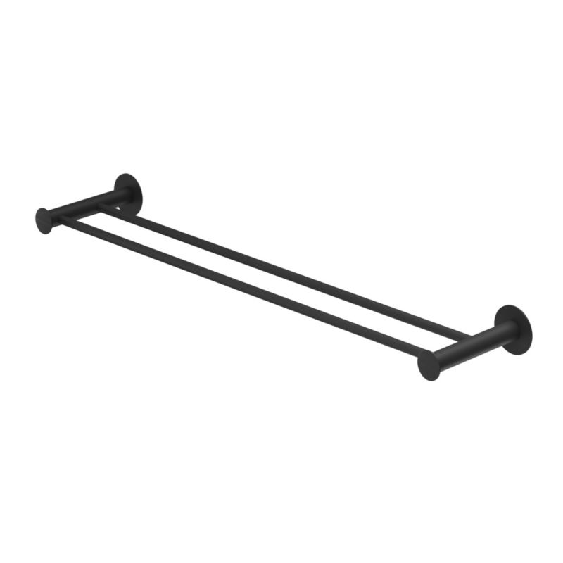 Wieszak podwójny na ręczniki GoodHome Cavally 60 cm czarny