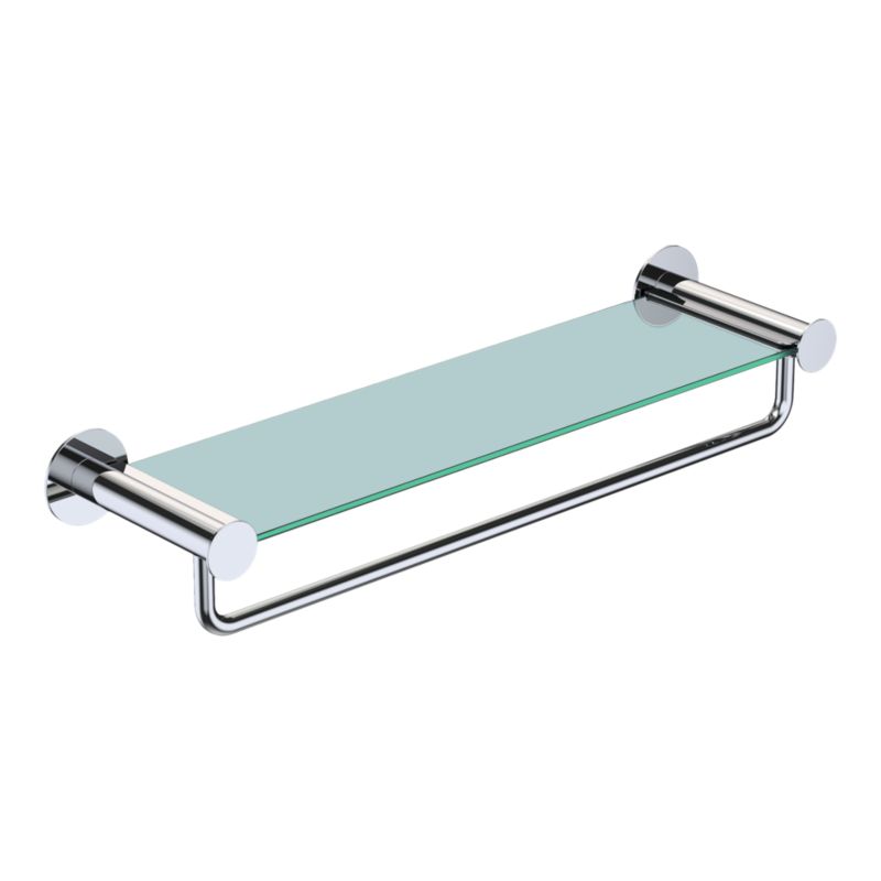 Półka z wieszakiem na ręczniki GoodHome Cavally 40 cm chrom