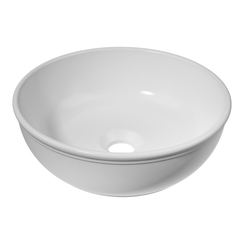 Umywalka nablatowa ceramiczna GoodHome Endell 35 cm biała