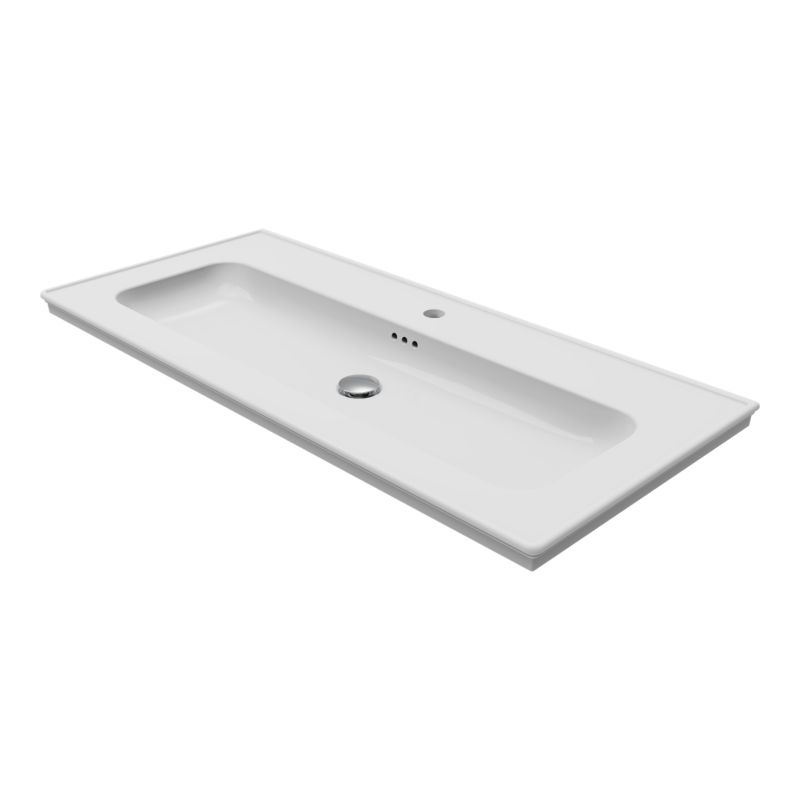 Umywalka konglomeratowa GoodHome Endell 100 cm z syfonem