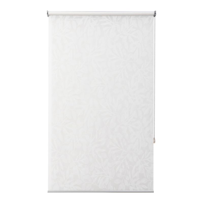 Roleta GoodHome Flasor kwiaty 87,3 x 160 cm biała