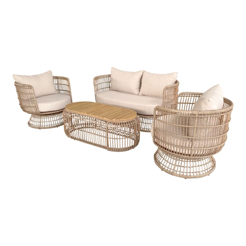 Zestaw mebli tarasowych GoodHome Palm 4-osobowy