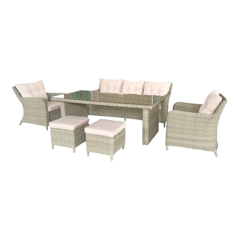 Zestaw mebli tarasowych GoodHome Cippertone 7-osobowy