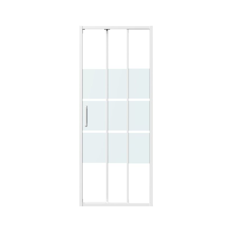 Drzwi prysznicowe przesuwne trójdzielne GoodHome Maza 80 x 190 cm białe