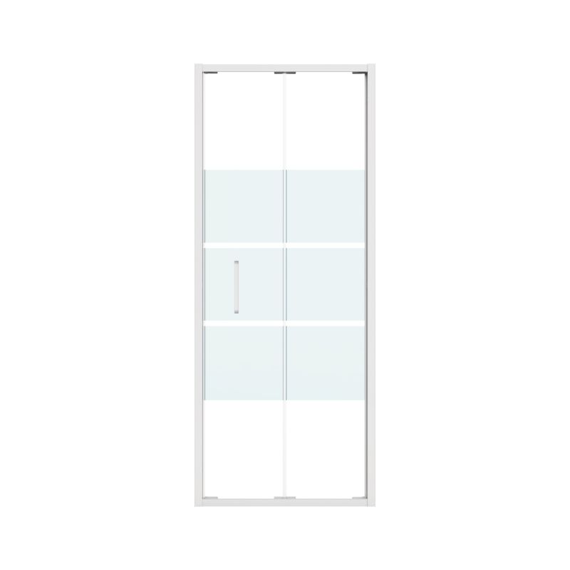 Drzwi prysznicowe składane GoodHome Maza 90 cm biały wzór