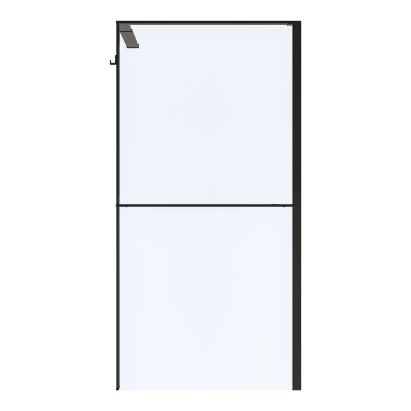 Kabina prysznicowa walk-in GoodHome Evanna 120 cm z półką czarna/transparentna