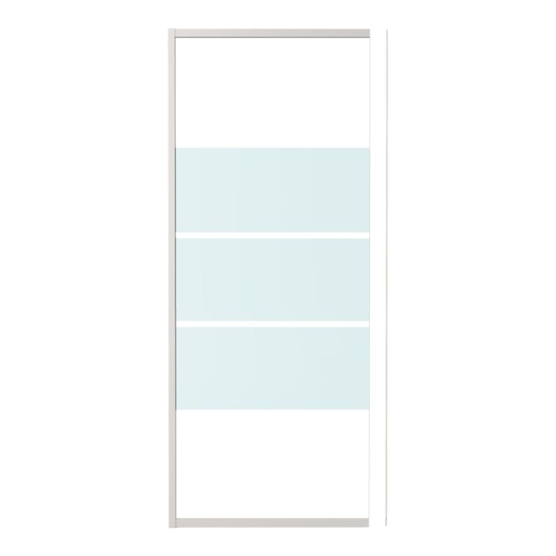 Ścianka prysznicowa GoodHome Maza 90 cm biały wzór