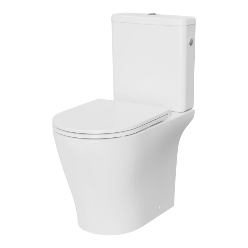 Kompakt WC Nanki bezkołnierzowy z deską z duroplastu