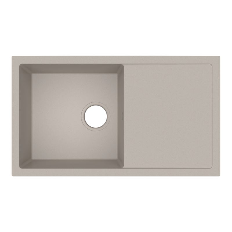 Zlewozmywak kuchenny GoodHome Lourdes 76 x 44 cm 1-komorowy beżowy