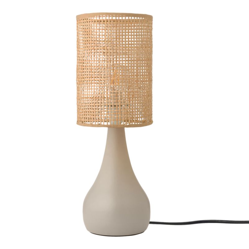 Lampa stołowa Tertrez 1 x E14 beżowa/rattan