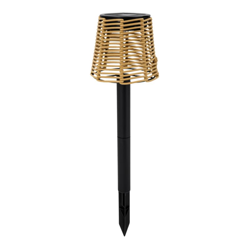 Lampa wbijana solarna 3000 K IP44 rattan