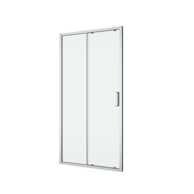 Drzwi prysznicowe przesuwne GoodHome Ledava 110 cm chrom/transparentne