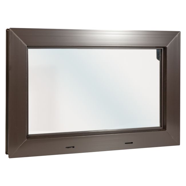 Okno gospodarcze ACO PVC 60 x 40 cm brązowe