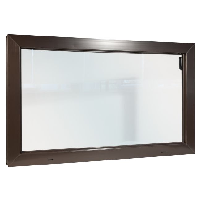 Okno gospodarcze ACO PVC 100 x 60 cm brązowe