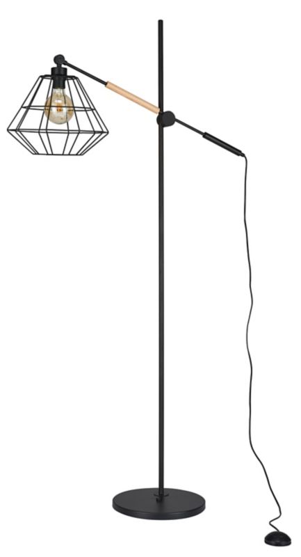 Lampa podłogowa Boogie 1 x 60 W E27 czarna
