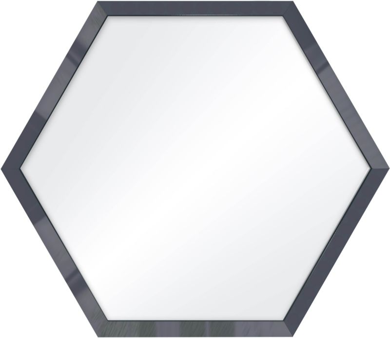 Lustro heksagon Knor 35 x 40 cm srebrna mgła