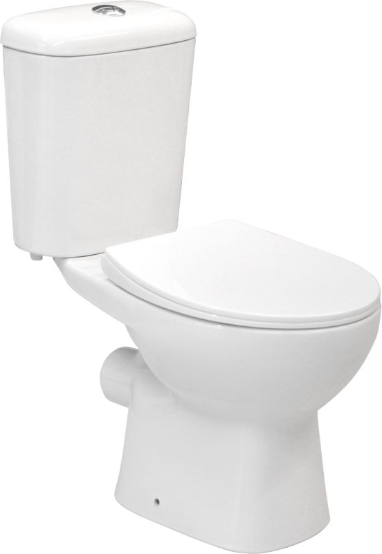 Kompakt WC Orinoco Lautaro bezkołnierzowy z deską wolnoopadającą z duroplastu