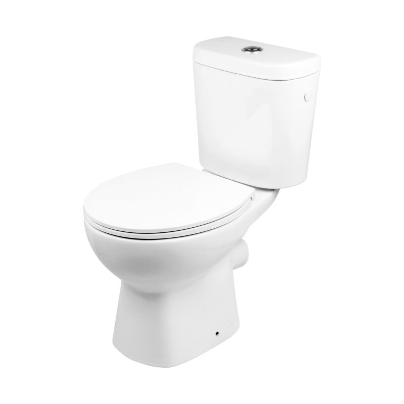 Kompakt WC Orinoco Twist wirowy bezkołnierzowy z deską wolnoopadającą z duroplastu