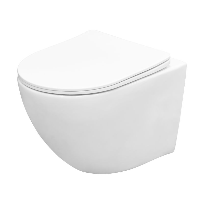 Miska WC wisząca Riviera bezkołnierzowa biała