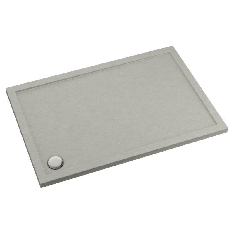 Brodzik prostokątny Schedpol Atla 80 x 120 x 4,5 cm cement strukturalny