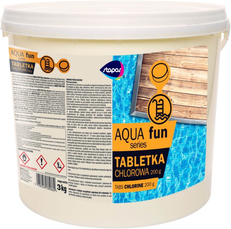 Chlor do basenu tabletki 200 g Stapar 3 kg