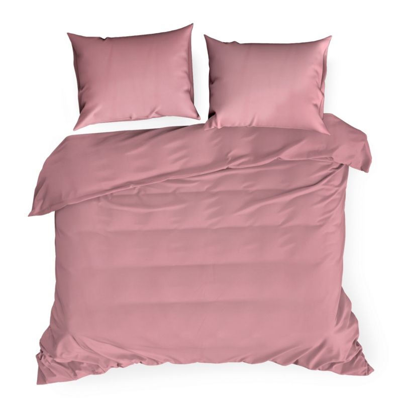Pościel Eurofirany Mikro Gl 4 200 x 220 cm + 70 x 80 cm 2 szt. różowa
