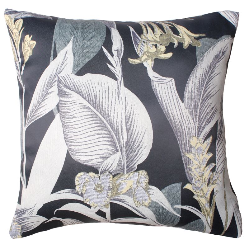 Poduszka Splendid Canna 45 x 45 cm czarna / liście