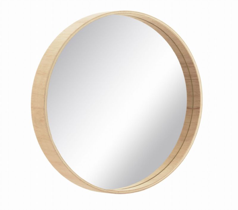 Lustro okrągłe Naturalne 50 cm w ramie