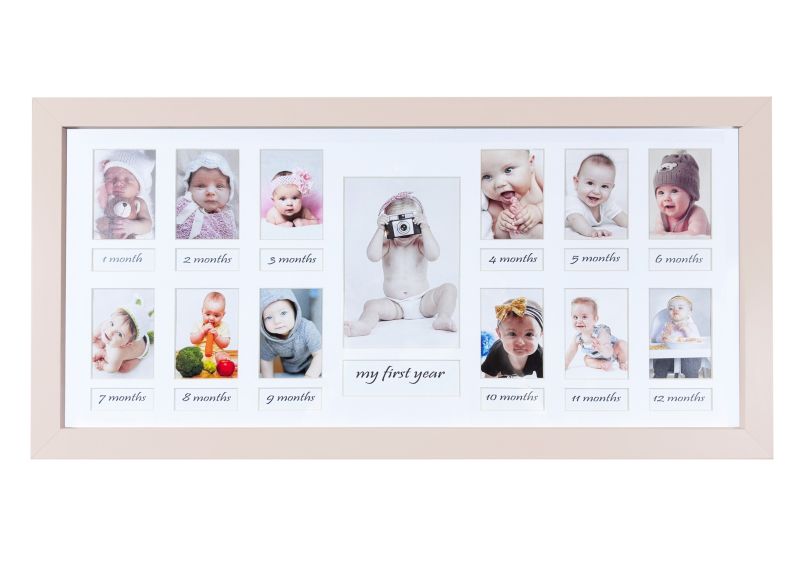 Ramka na zdjęcia Baby 23 x 50 cm pastelowy różowy