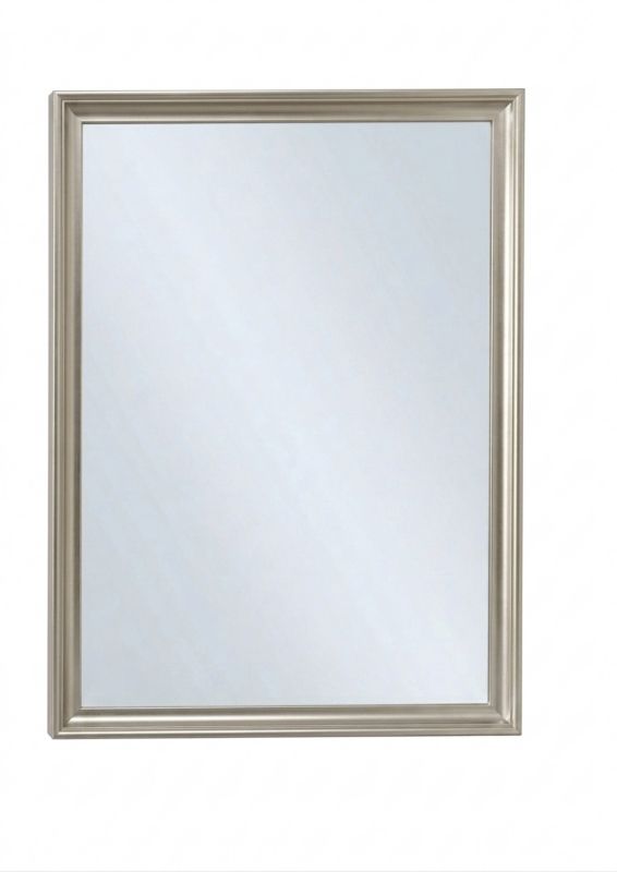 Lustro prostokątne Premium 50 x 70 cm w ramie srebrne