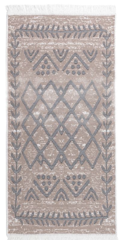 Dywan Pled 60 x 120 cm romby brązowy