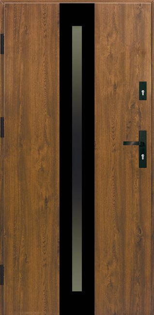 Drzwi zewnętrzne Splendoor Ebro Passive 90 lewe orzech