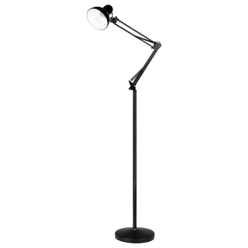 Lampa podłogowa DPM kreślarska 1 x E27 czarna