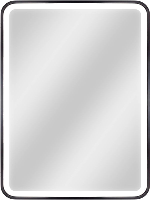 Lustro Dubiel Vitrum Verso 60 x 80 cm z oświetleniem LED w ramie czarne