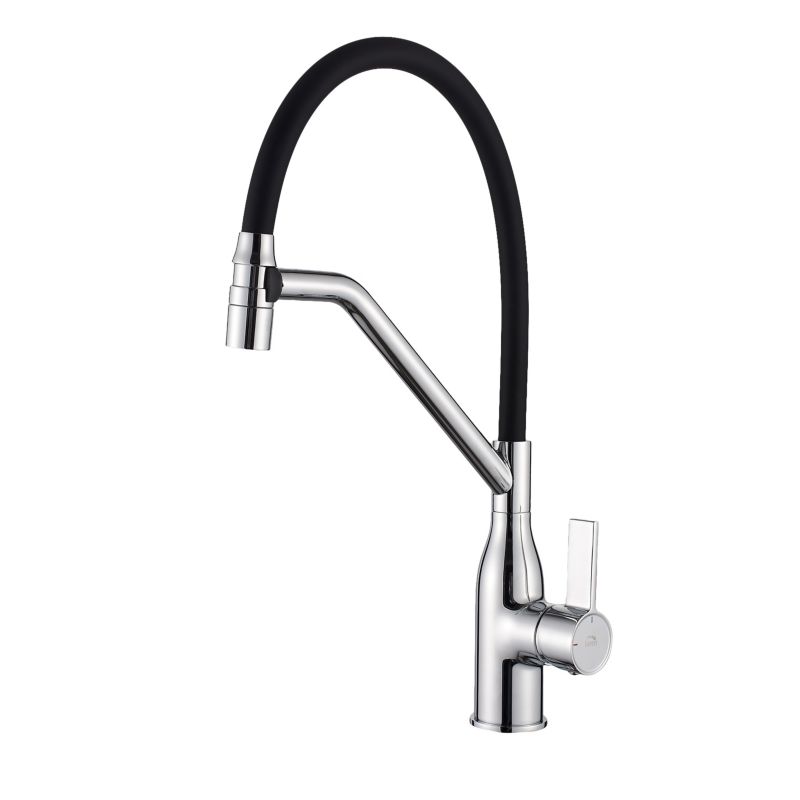 Bateria zlewozmywakowa Laveo Botta chrom / czarna