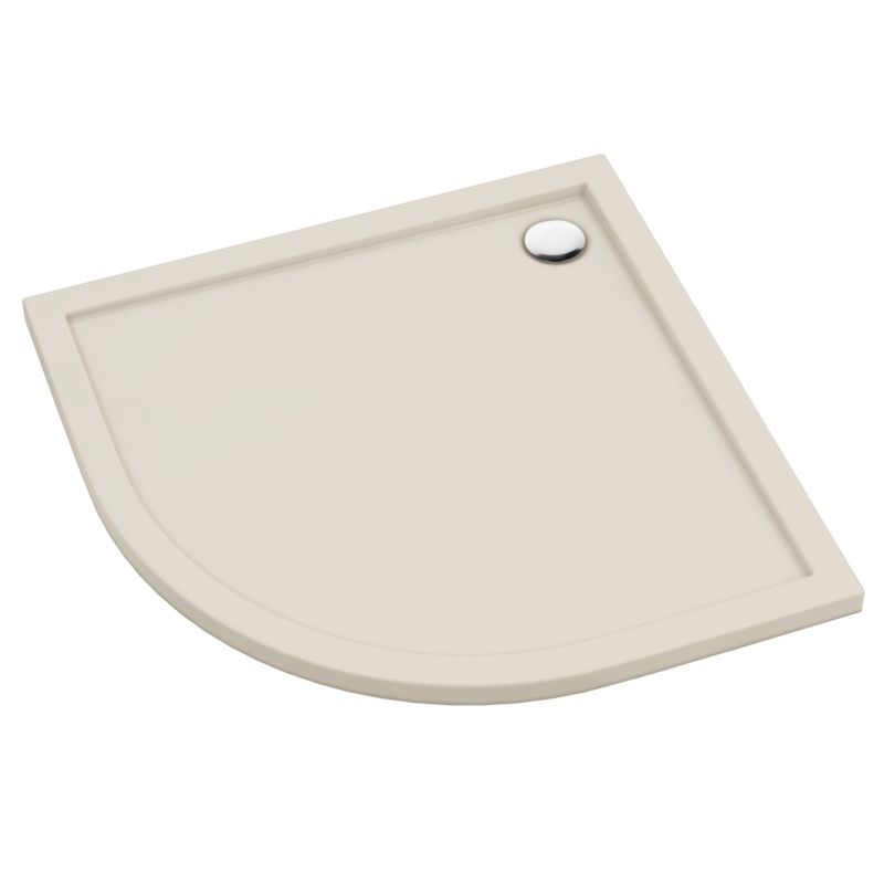 Brodzik Schedpol Atla półokrągły 80 x 4,5 cm kaszmirowy mat