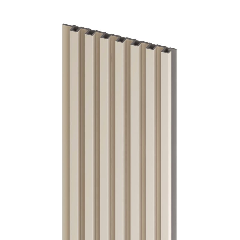 Panel lamelowy ścienny Vilo kompozyt 265 x 14,8 cm satin cream