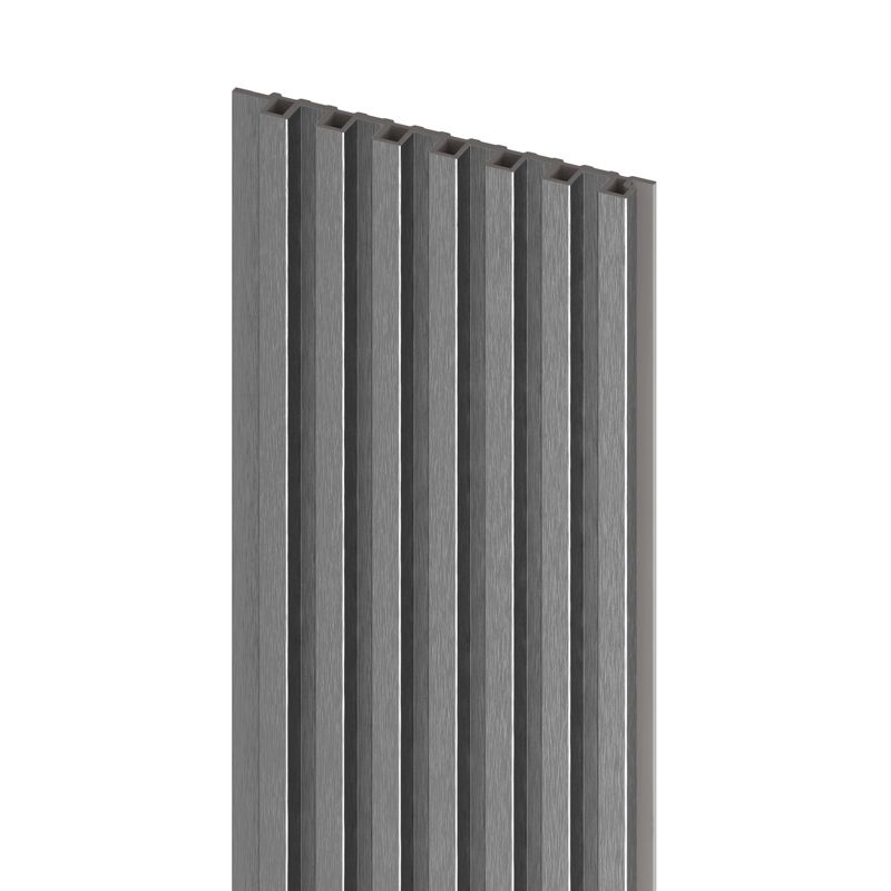 Panel lamelowy ścienny Vilo kompozyt 265 x 14,8 cm brushed steel