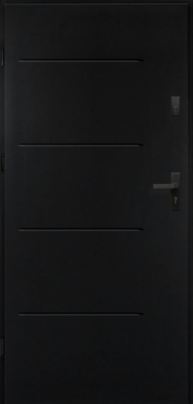 Drzwi zewnętrzne O.K.DOORS TYTAN S68 90 lewe ciemny antracyt