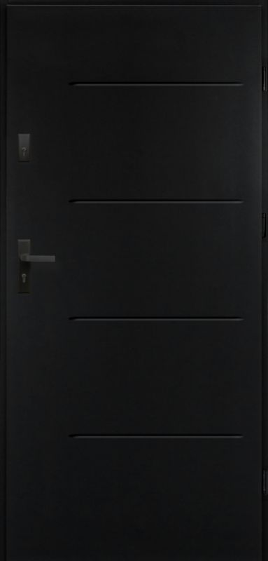 Drzwi zewnętrzne O.K.DOORS TYTAN S68 90 prawe ciemny antracyt